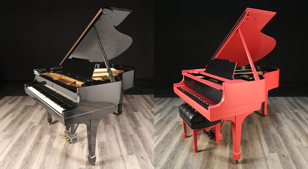 1935 Steinway M before and after restoration
